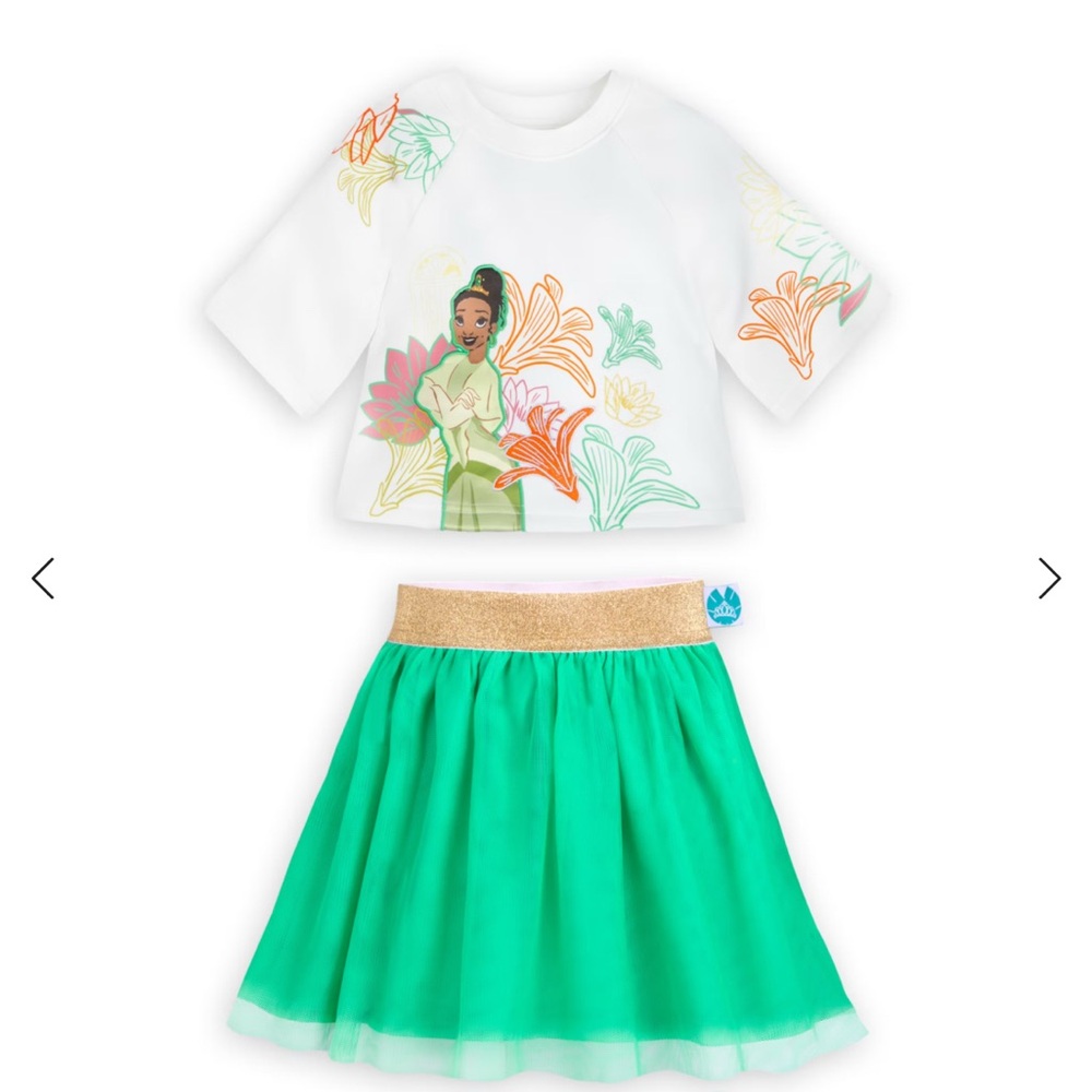 Disney Parks Tiana Top and Skirt. The Princess and The Frog